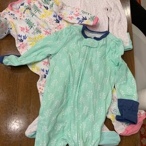 Zip footie sleep/play outfits